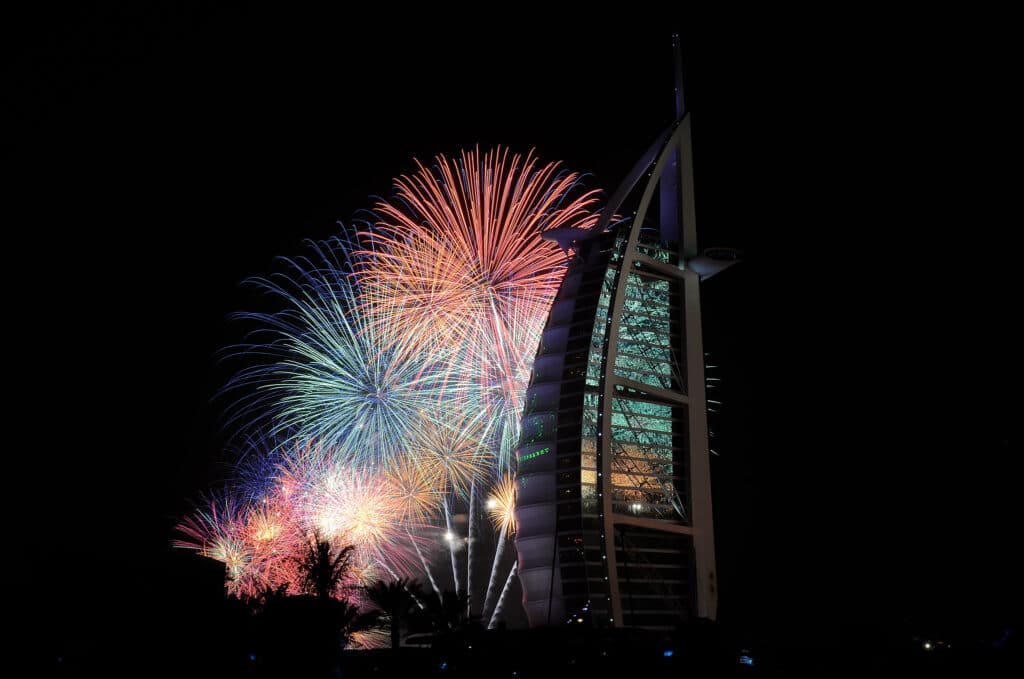 fuegos artificiales dubai 2023